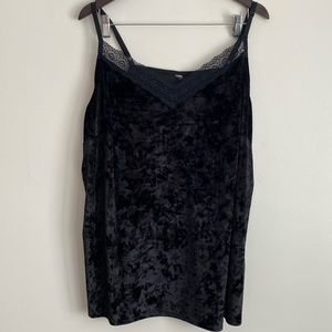 Torrid black Velvet stretch tank